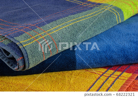 Beach Towels Folded and Stacked Beach Towels Folded and Stacked 68222321