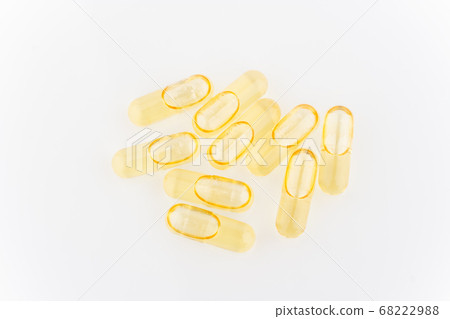 Close up of capsules Omega 3 Close up of capsules Omega 3 68222988