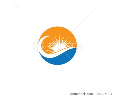 Water Wave symbol and icon Logo Template 68223205