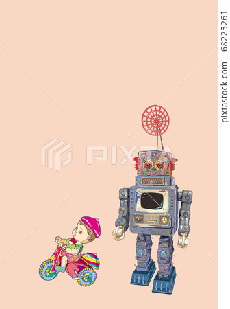 錫機器人玩具圖 68223261