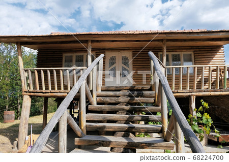 Old wooden house in Moldova Old wooden house in Moldova 68224700