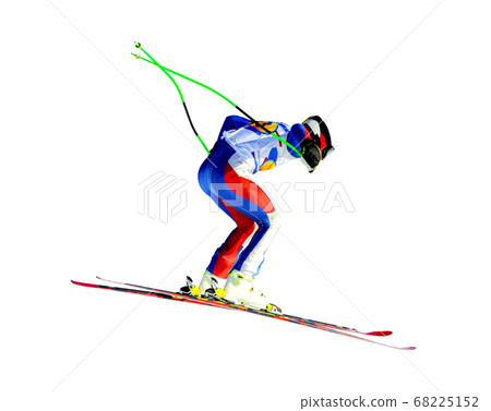 man athlete skier in alpine skiing 68225152
