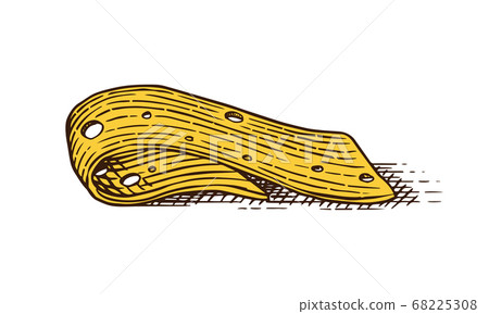 Cheese for market or grocery store. Fresh organic milk. Vector Engraved hand drawn sketch for label Cheese for market or grocery store. Fresh organic milk. Vector Engraved hand drawn sketch for label 68225308