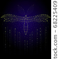 Detailed dots butterfly moth spirit in deep space 68225409