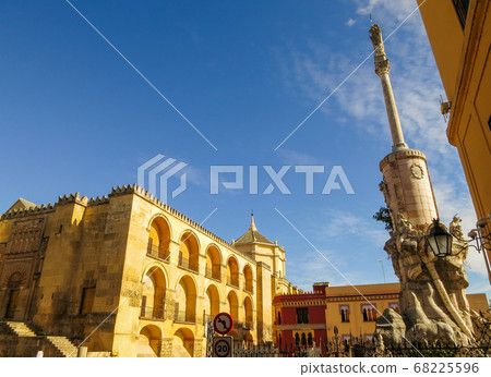 Mezquita of Cordoba and the statue of St. Raphael (Cordoba, Spain) 68225596