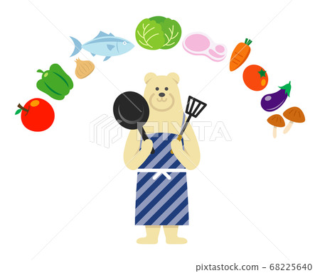 Cooking illustration image of polar bear husband 68225640