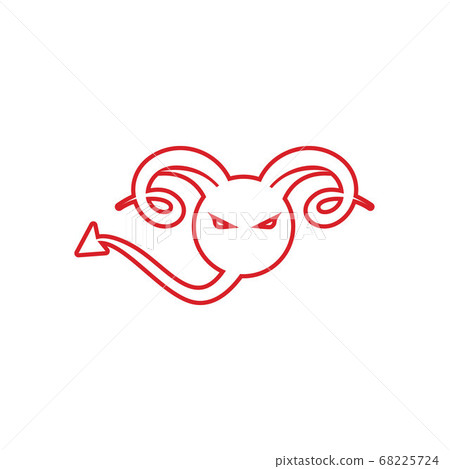 Devil horn Vector icon Devil horn Vector icon 68225724