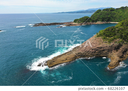 Aerial view of the coast of Cape Hyuga 68226107