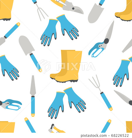 Vector seamless pattern Gardening tools Equipment Vector seamless pattern Gardening tools Equipment 68226522