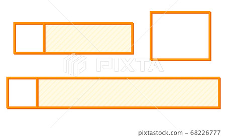 帶橙色圖標框架的簡單條紋底紋底座 帶橙色圖標框架的簡單條紋底紋底座 68226777