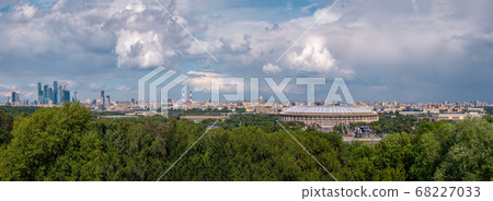Wide panorama of a beautiful view of Moscow Wide panorama of a beautiful view of Moscow 68227033
