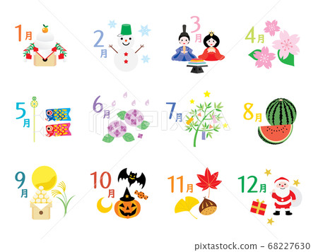 Calendar annual event illustration icon white background 68227630
