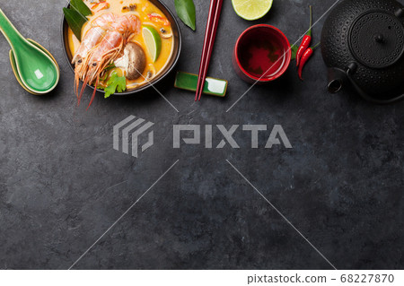 Tom Yum traditional Thai soup 68227870