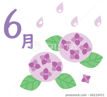 日曆季節圖圖標6月白色背景 插圖素材 圖庫