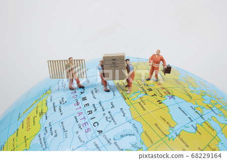 a Free shipping delivery figure on earth 68229164