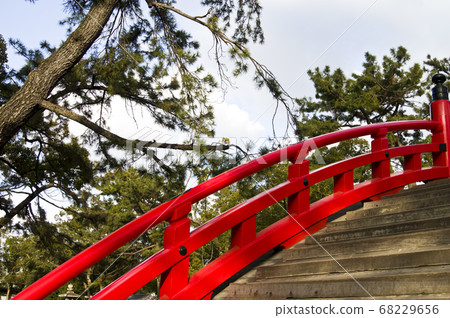 Wooden arch bridge Wooden arch bridge 68229656