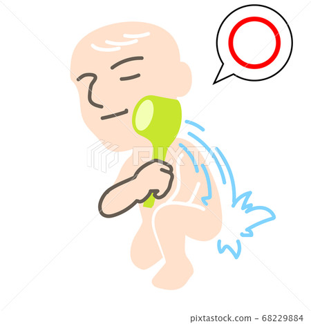 Manners in the sauna [hot water before bathing] 68229884