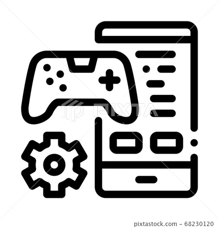phone game app icon vector outline illustration phone game app icon vector outline illustration 68230120