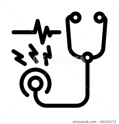blood pressure measuring icon vector outline illustration 68230172