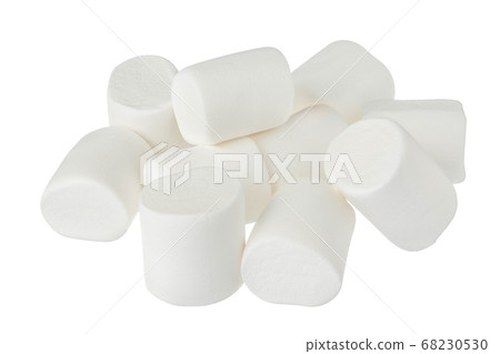 Marshmallow isolated on white background with clipping path and full depth of field Marshmallow isolated on white background with clipping path and full depth of field 68230530