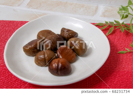 板栗，歐洲栗木，堅果，水果，棕色，食品，栗子皮，板，白板，天津板栗 68231734