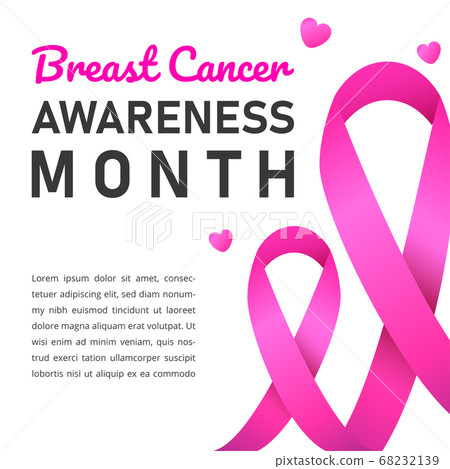 World Breast Cancer poster. web banner. Breast Cancer Awareness Pink Ribbon. 68232139