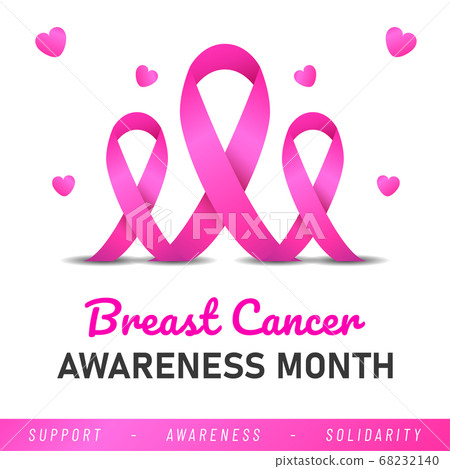 World Breast Cancer poster. web banner. Breast Cancer Awareness Pink Ribbon. 68232140