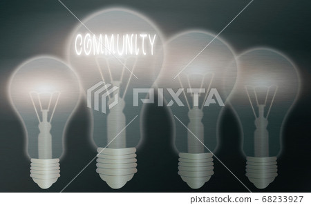 Text sign showing Community. Conceptual photo with Text sign showing Community. Conceptual photo with 68233927