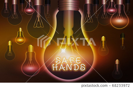 Word writing text Safe Hands. Business concept for Word writing text Safe Hands. Business concept for 68233972