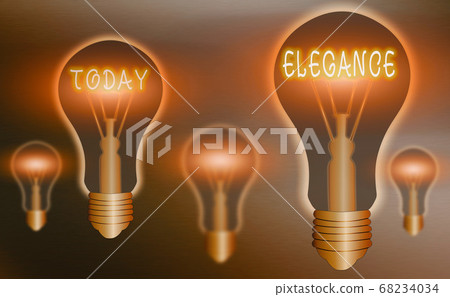 Conceptual hand writing showing Elegance. Business 68234034