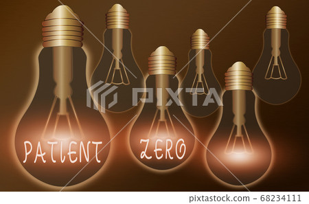 Writing note showing Patient Zero. Business photo 68234111