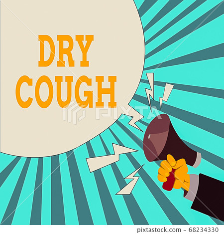 Writing note showing Dry Cough. Business photo 68234330