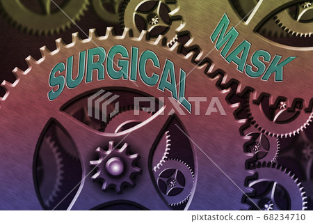 Handwriting text writing Surgical Mask. Concept - Stock Illustration ...