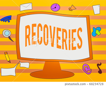 Text sign showing Recoveries. Conceptual photo 68234728