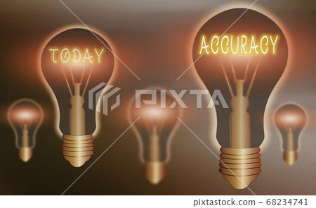 Conceptual hand writing showing Accuracy. Business 68234741