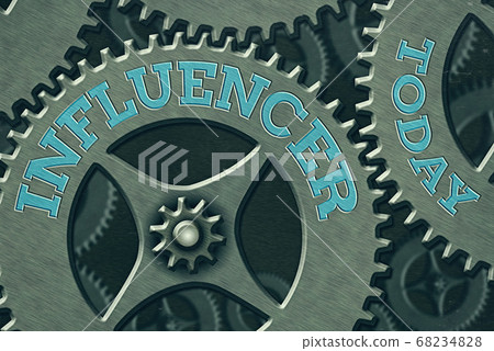Handwriting text Influencer. Concept meaning the Handwriting text Influencer. Concept meaning the 68234828
