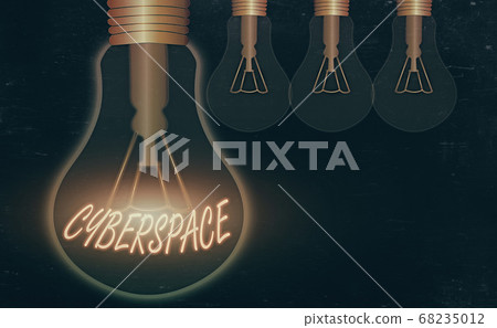 Conceptual hand writing showing Cyberspace 68235012