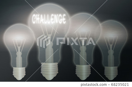 Text sign showing Challenge. Conceptual photo 68235021