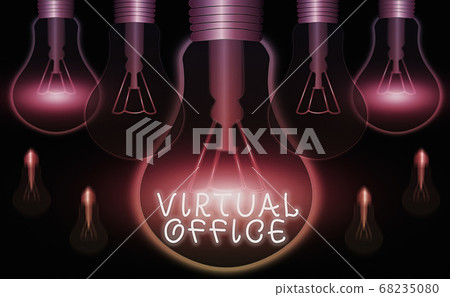 Writing note showing Virtual Office. Business Writing note showing Virtual Office. Business 68235080