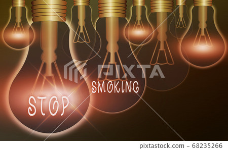 Text sign showing Stop Smoking. Conceptual photo Text sign showing Stop Smoking. Conceptual photo 68235266