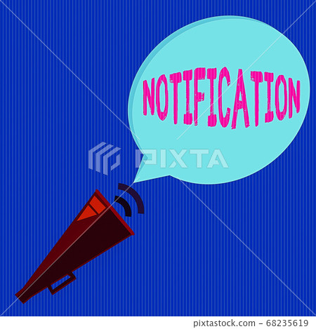 Word writing text Notification. Business concept Word writing text Notification. Business concept 68235619