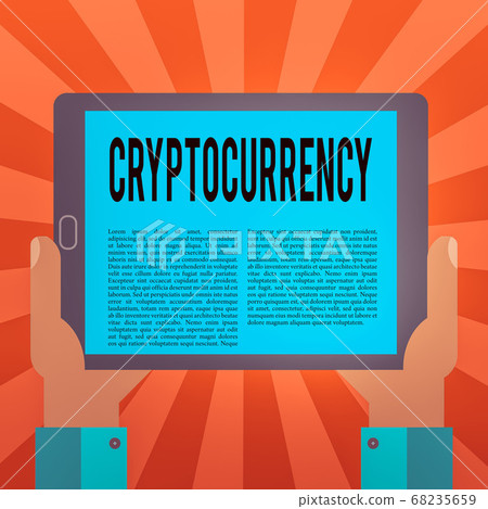 Conceptual hand writing showing Cryptocurrency 68235659