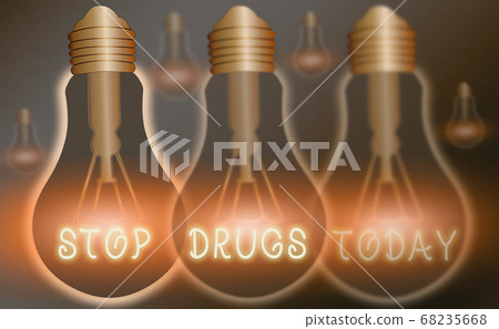 Conceptual hand writing showing Stop Drugs 68235668