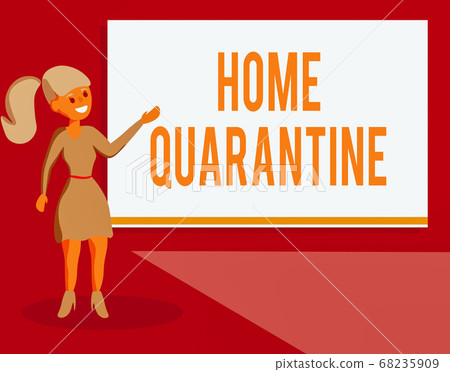 Handwriting text Home Quarantine. Concept meaning Handwriting text Home Quarantine. Concept meaning 68235909