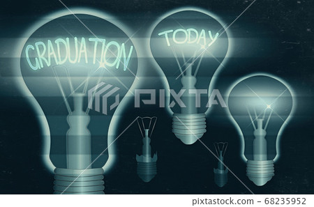 Text sign showing Graduation. Conceptual photo the Text sign showing Graduation. Conceptual photo the 68235952