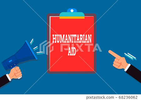 Handwriting text Humanitarian Aid. Concept meaning Handwriting text Humanitarian Aid. Concept meaning 68236062