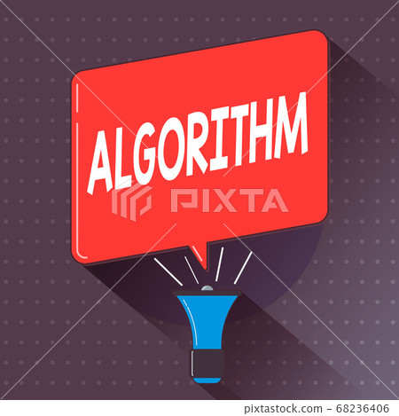 Text sign showing Algorithm. Conceptual photo Text sign showing Algorithm. Conceptual photo 68236406