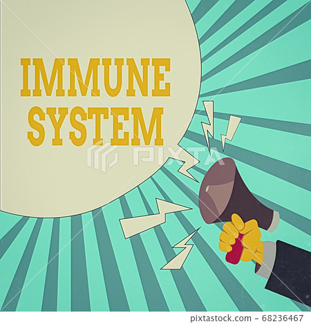 Writing note showing Immune System. Business photo 68236467