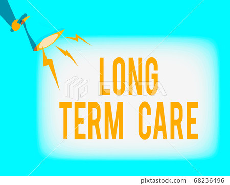 Conceptual hand writing showing Long Term Care 68236496