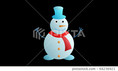 Snowman Flat Design Canadian Icon with Side Shadow - Stock Illustration ...